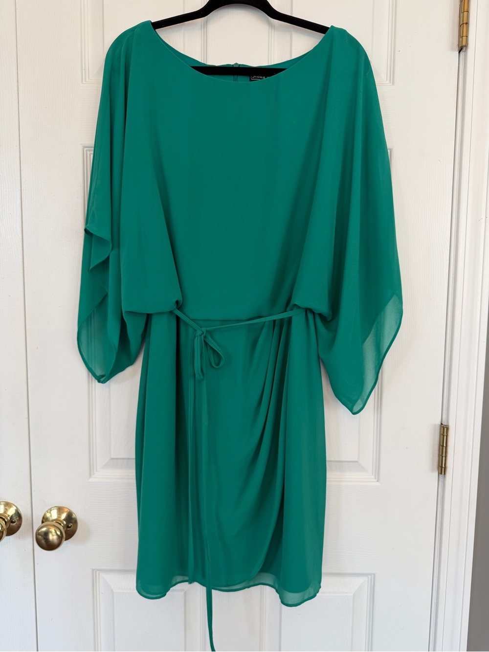 Jessica Howard Kelly Green Dolman Sleeve Dress. Size 16